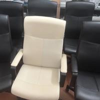 6 sedie ufficio in pelle