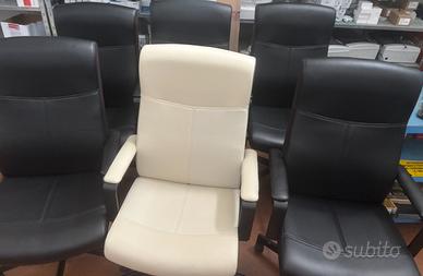 6 sedie ufficio in pelle