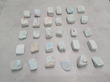 Aragonite blu burattata