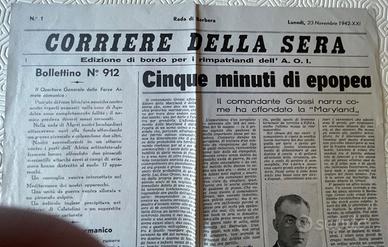 Edizione di bordo del Corriere della Sera, 1942