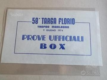 Materiale vario targa florio e automobilismo