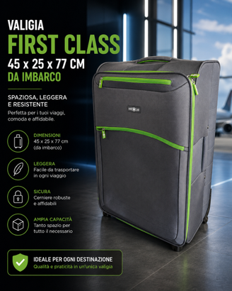 Valigia First Class 45x25x77 da imbarco 🧳