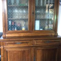 MOBILE CREDENZA VETRINA ARTE POVERA LEGNO