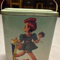 Fustino detersivo DIXAN in latta anni ’50-'60