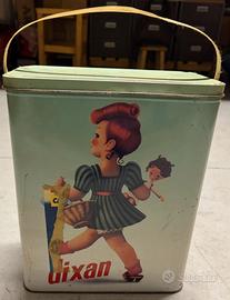 Fustino detersivo DIXAN in latta anni ’50-'60