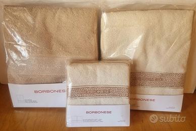 BORBONESE set completo 5 asciugamani NUOVO