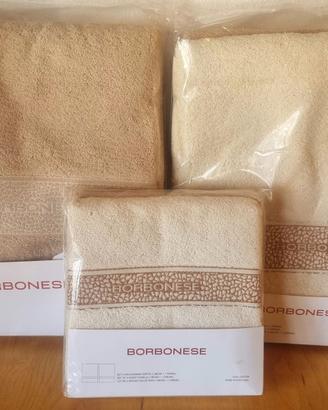 BORBONESE set completo 5 asciugamani NUOVO