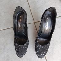 Scarpe décolleté nere con brillantini n.38