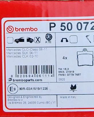 pastiglie posteriore Brembo Mercedes 