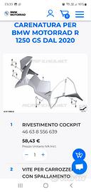 Carenatura Bmw R1250Gs