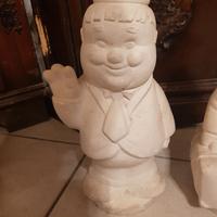 Statue di gesso stanlio e olio