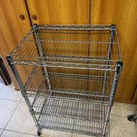 Scaffale in acciaio cromato Vicevera