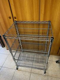 Scaffale in acciaio cromato Vicevera