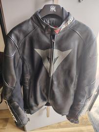 giacca in pelle moto dainese