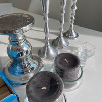 Set candelabri/porta candele e candele