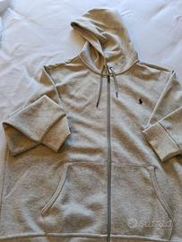 Felpa Polo Ralph Lauren Grigia Full Zip Cappuccio