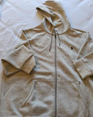 Felpa Polo Ralph Lauren Grigia Full Zip Cappuccio