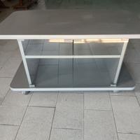 mobiletto con ruote e vetrinetta porta televisione