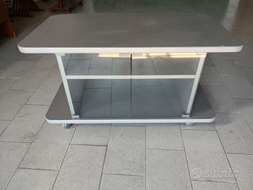 mobiletto con ruote e vetrinetta porta televisione