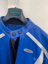 giubbotto moto in pelle con protezioni 