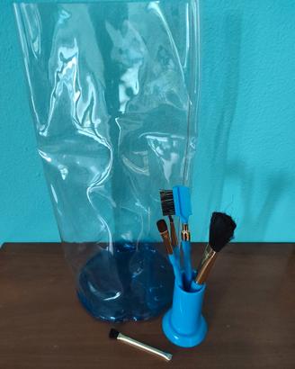 Set 5 pennelli per trucco e contenitore prodotti
