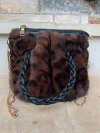 Borsa ecopelliccia leopardata