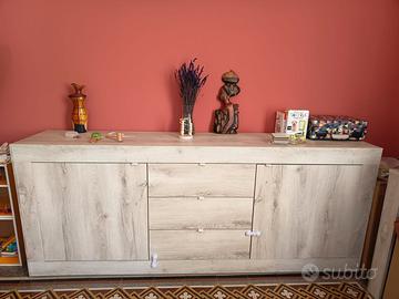 Madia-Mobile basso soggiorno tortora chiaro