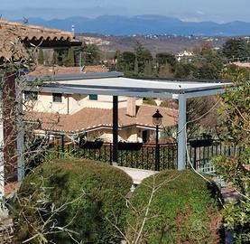 Gazebo in ferro 3X3 metri con tetto in tela