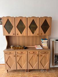 👉B3llissima Credenza Anni ’70 in Legno con Vetrina