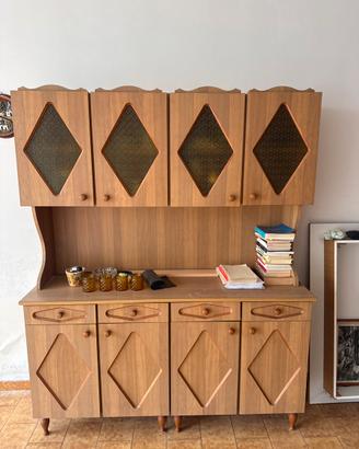 👉B3llissima Credenza Anni ’70 in Legno con Vetrina