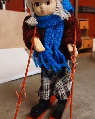 Bambola Sci Vintage Norvegese Abiti stoffa