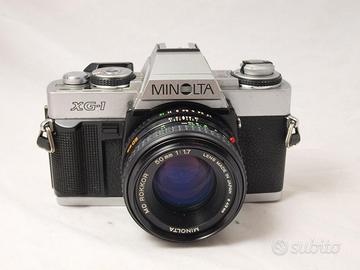 Reflex Minolta XG1 con obiettivo Minolta 50/1,7