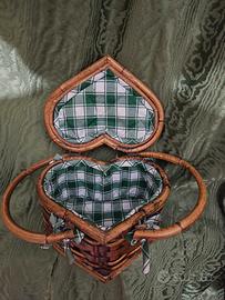 Cestino vimini vintage 