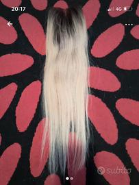 Capelli veri biondi con clip