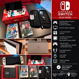 NINTENDO SWITCH OLED +SANDISK 128- BUNDLE COMPLETO
