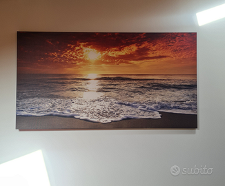 Quadro su tela con tramonto sul mare
