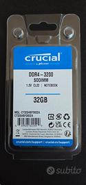 Ram Ddr4-3200 32GB nuova