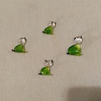 famiglia di gatti arte di Murano 