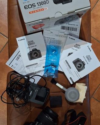 Canon EOS 1300D + 18-55mm IS II + zaino