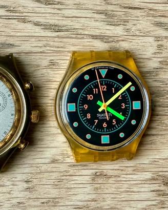 Lotto 3 orologi Swatch anni 80/90 senza cinturino