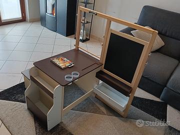 Set tavolo, lavagna e panchetta in legno