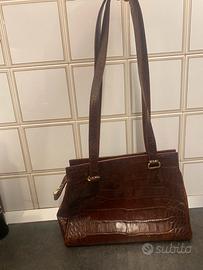 Borsa vero coccodrillo marrone sonia rykiel vera