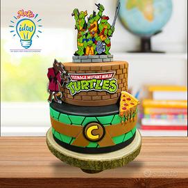 Torta scenica Tartarughe Ninja + Gadget