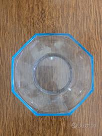 Ciotola in vetro azzurrata