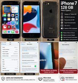 iPhone 7 128 GB – Nero – Batteria 93%