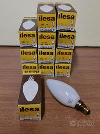 STOCK 12 PZ. LAMPADA OLIVA OPALE E14 220V 15W