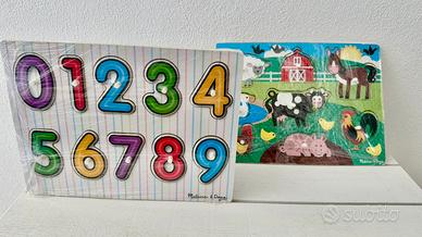 2 puzzle in legno Melissa & Doug