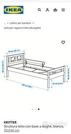 lettino bimbo + materasso  sfoderabile