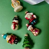 6 palline assortite per l’albero di Natale vintage