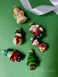 6 palline assortite per l’albero di Natale vintage